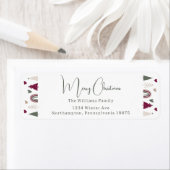 レインボー&ハートズメリークリスマス差出人住所 ラベル (インサイチュ)