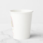 レインボー&ハートパステルファースト誕生日 紙コップ (左)