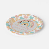 レインボー&ハート1st誕生日パーティー ペーパープレート (アングル)