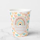 レインボー&ハート1st誕生日パーティー 紙コップ (裏面)