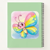 レインボー バタフライ スパイラル ノートブック (裏面)
