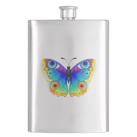 レインボー・バタフライ・ピーコック・アイ フラスク (正面)