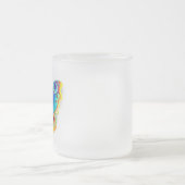 レインボー バタフライ ピーコック アイ フロストグラスマグカップ (中央)