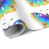 レインボー バタフライ ピーコック アイ ラッピングペーパー (ロールコーナー)