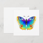 レインボー バタフライ ピーコック アイ 招待状 (正面/裏面)