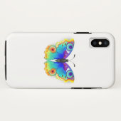 レインボー バタフライ ピーコック アイ Case-Mate iPhoneケース (裏面(横))