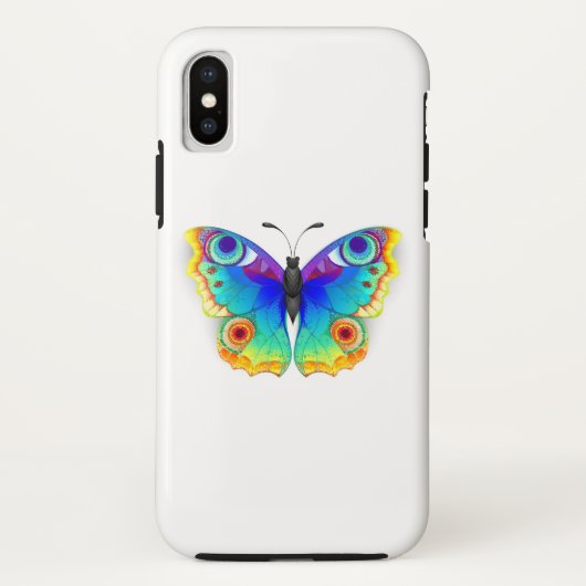レインボー バタフライ ピーコック アイ Case-Mate iPhoneケース (裏面)