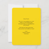 レインボー&バルーン誕生日サンキューノートカード 招待状 (裏面)