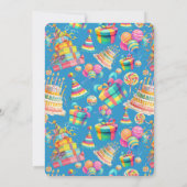 レインボー バースデー パーティー オープンハウス 招待状 (裏面)