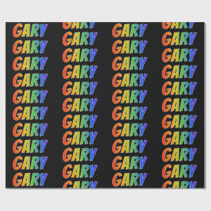 レインボー·ファースト·ネーム「GARY」;おもしろいカラフル& ラッピングペーパー