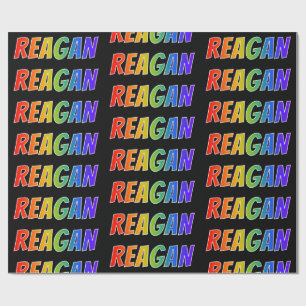 レインボー·ファースト·ネーム「REAGAN」おもしろいカラフル& ラッピングペーパー