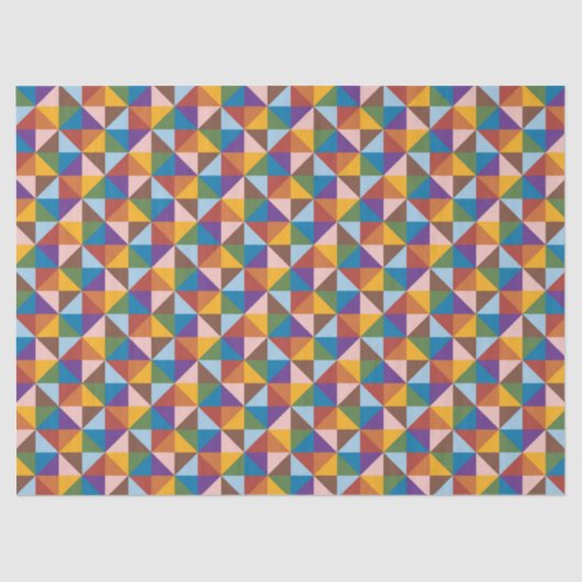 レインボー、ブラウン、ピンク、ブルーのピンホイール 薄葉紙 (正面)