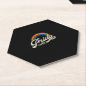 レインボー、プライドタイム、LGBTタンクトップ ペーパーコースター (アングル)