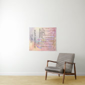 レインボー・ホログラフィック・グリッター・ドリップス・スウィート16 タペストリー (インサイチュ(横))