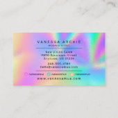 レインボー・ホログラフィック・フォイル・美しい・サービス・ビジネスC 名刺 (裏面)