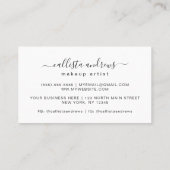 レインボー・ホログラフィータイポグラフィメイクアップアーティスト 名刺 (裏面)