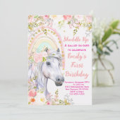 レインボー&ホースファースト・バースデーパーティー 招待状 (スタンド正面)