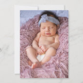 レインボー ボヘミアンパステルピンク 1歳誕生日写真 招待状 (裏面)