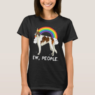 レインボー ボルゾイ ウニコーン 犬 Tシャツ