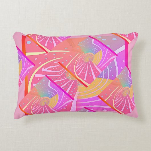 レインボー・ボーテックス・スワール アクセントクッション (正面)