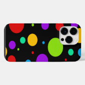 レインボー・ポルカドット iPhoneケース (裏面横)