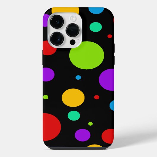レインボー・ポルカドット iPhoneケース (裏面)