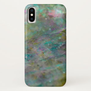 レインボー+マルチカラークリスタル+ロック+ビー玉 iPhone X ケース