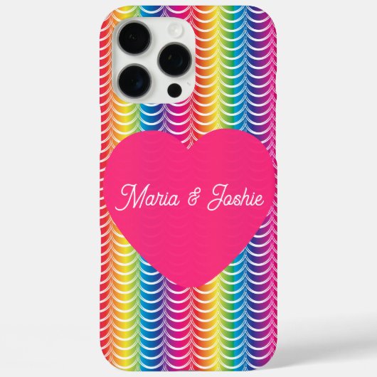 レインボー マーメイド プライド ハート Case-Mate iPhoneケース (裏面)