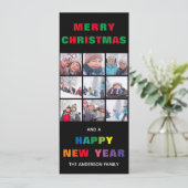 レインボー メリークリスマス - 縦型クリスマスカード 招待状 (スタンド正面)