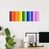 レインボー&モア、色の宇宙47色合い ポスター (ホームオフィス)