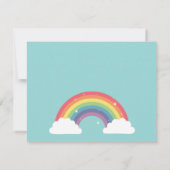 レインボー&ユニコーンガールズバースデーパーティー 招待状 (裏面)