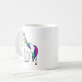 レインボー ユニコーン コーヒーマグカップ (正面左)