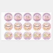 レインボー ユニコーン フェアリー ドラゴン かわいい 学校 名前 ラベル (シート)