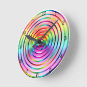 レインボー ラウンド壁時計 (傾斜)