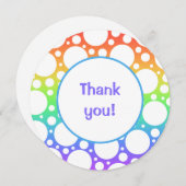 レインボー ラウンド サンキューカード (正面/裏面)