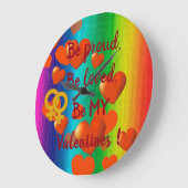 レインボー・ラブ・ウーマン ラージ壁時計 (傾斜)