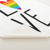 レインボー·ラブ シェルパブランケット (3/4)