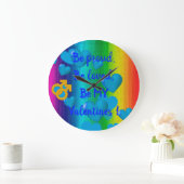 レインボー・ラブ・マン ラージ壁時計 (ホーム)