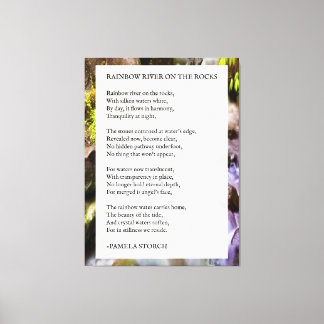 レインボー・リバー・オン・ザ・ロック詩byパメラ・ストルチ キャンバスプリント