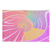 レインボー ヴォルテックス スワール 枕カバー (裏面-左)