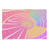 レインボー ヴォルテックス スワール 枕カバー (正面右)