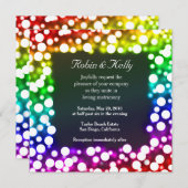 レインボー《写真》ぼけ味結婚式招待状 招待状 (正面/裏面)