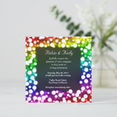 レインボー《写真》ぼけ味結婚式招待状 招待状 (スタンド正面)