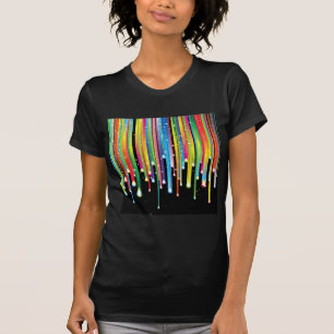 レインボー~抽象芸術カラースペクトル雨宝石 Tシャツ
