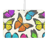 レインボー（昆虫）オオカバマダラ、モナークバタフライパターン カーエアーフレッシュナー (正面)