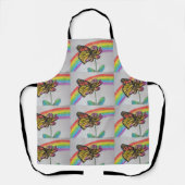 レインボー(昆虫)オオカバマダラ、モナーク絵を描バタフライズエプロン エプロン (正面)