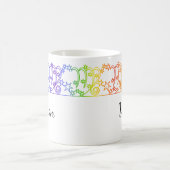 レインボー《星座》乙女座スターサインパーソナライズドマグカップ コーヒーマグカップ (中央)