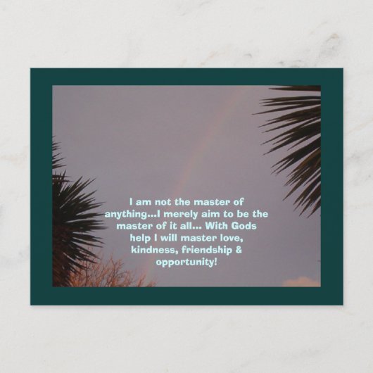 レインボー、私は何のマスターでも…私は… ポストカード (正面)