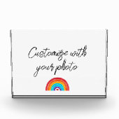レインボー – 自分の写真を追加 フォトブロック (正面)