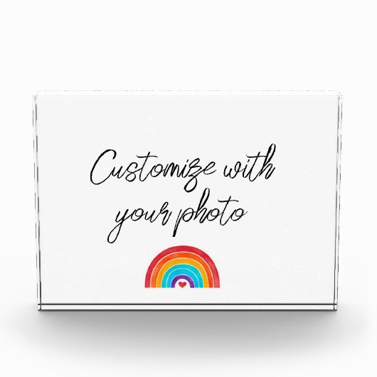 レインボー – 自分の写真を追加 フォトブロック (正面)